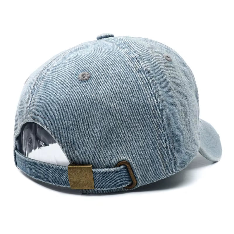 2023 Luxury MY Embroidered Washed Denim Baseball Cap for Men - High-Quality Black Vintage Y2K Dad Hat
