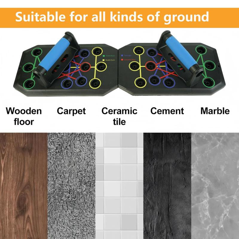 Push-Up Board 5-in-1 – Tabla de Flexiones Multifunción | Entrenamiento de Pecho, Espalda, Hombros y Tríceps | Equipo Plegable para Casa y Gimnasio