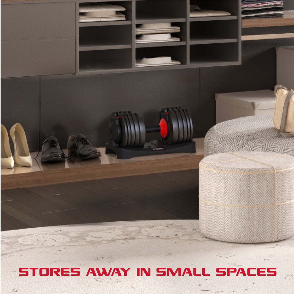 FitRx Adjustable Dumbbells (Pack of 2) Mancuernas Ajustables FitRx (Paquete de 2)