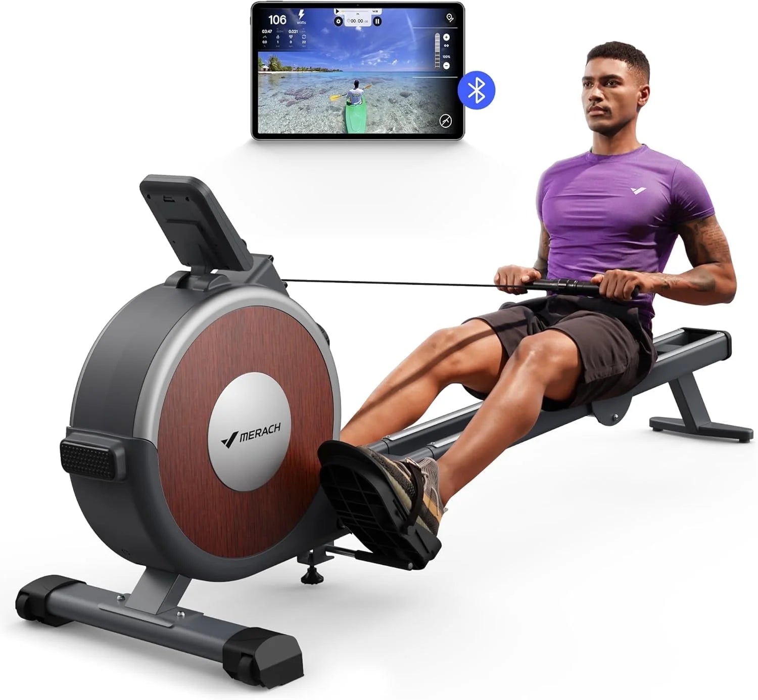 MERACH Magnetic Rowing Machine 350 lb Capacity / Máquina de Remo Magnética MERACH Capacidad 350 lb