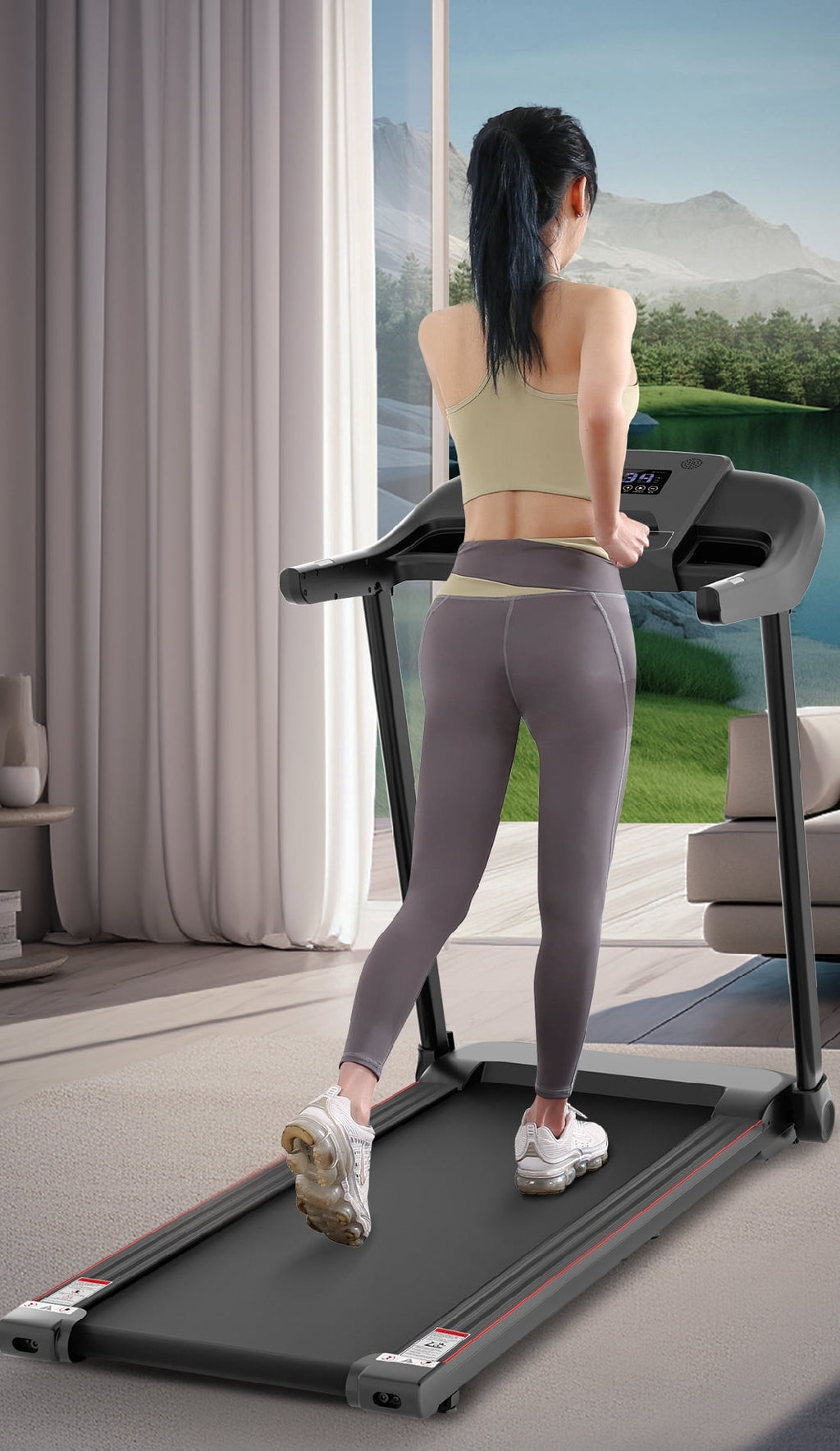 MaxKare Bluetooth Foldable Treadmill with Voice Control / Caminadora Plegable MaxKare con Bluetooth y Control por Voz