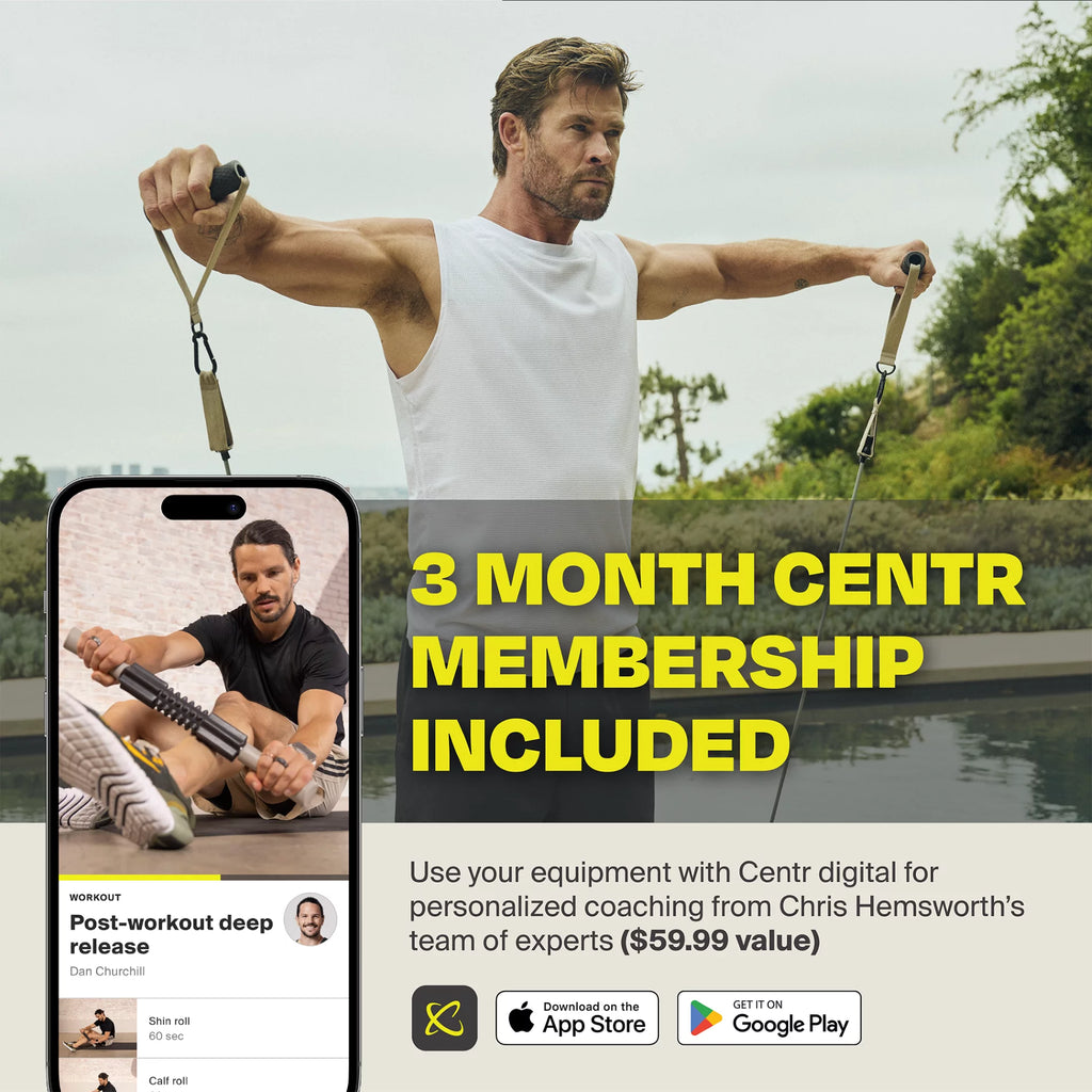 Chris Hemsworth Recovery Kit – 6‑Piece Muscle Relief Set with 3‑Month Membership/Kit de Recuperación Chris Hemsworth – Set de 6 Piezas para Alivio Muscular con Membresía de 3 Meses