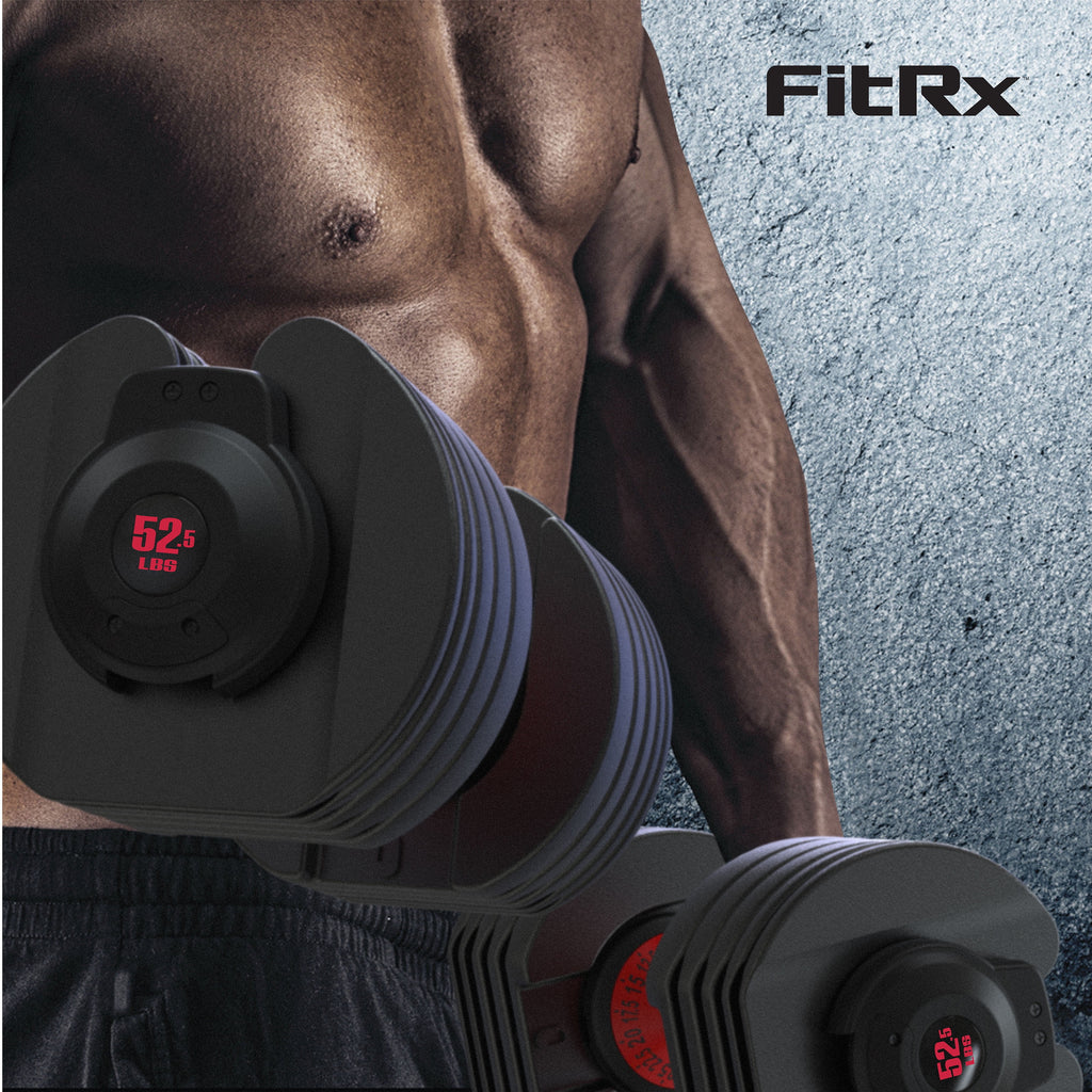 FitRx Adjustable Dumbbells (Pack of 2) Mancuernas Ajustables FitRx (Paquete de 2)