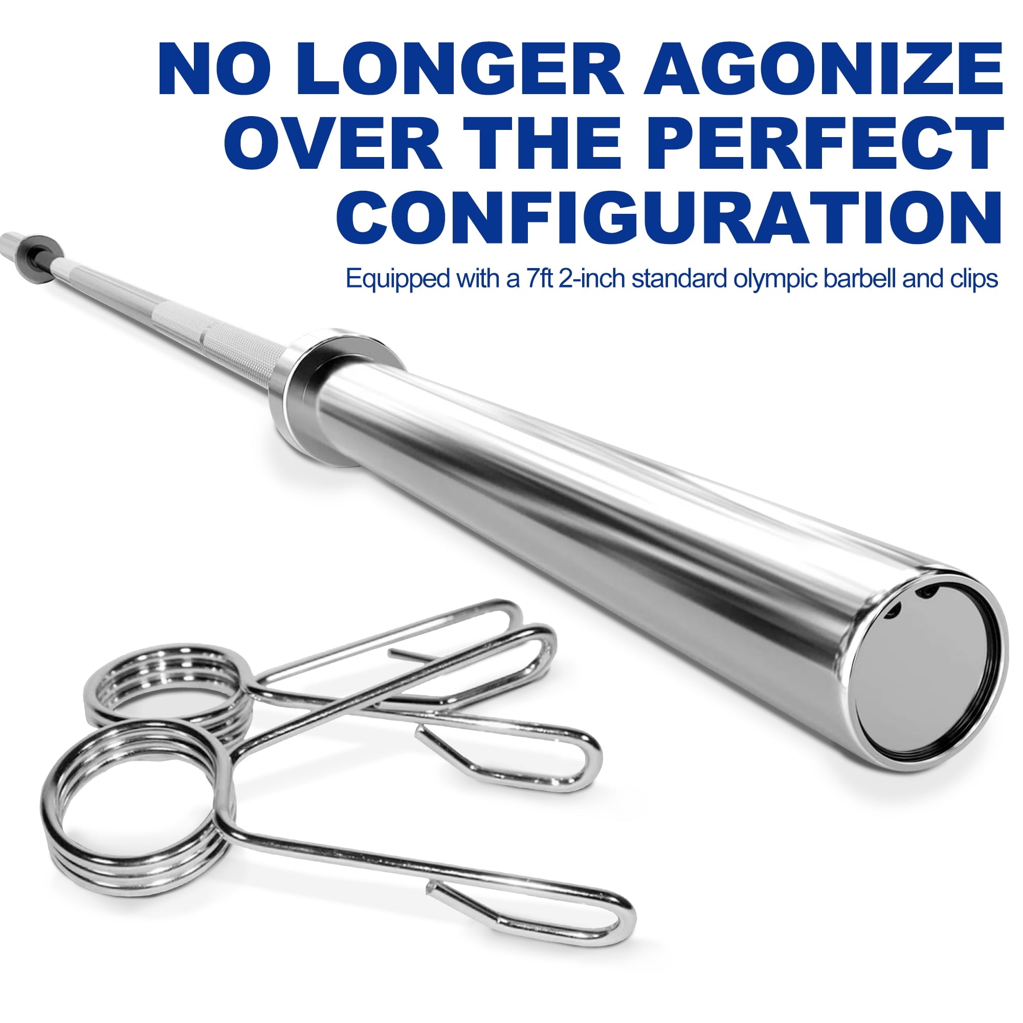 Olympic Bumper Plates Set 210 lb + Barbell – BalanceFrom/Juego de Placas Olímpicas 210 lb + Barra – BalanceFrom