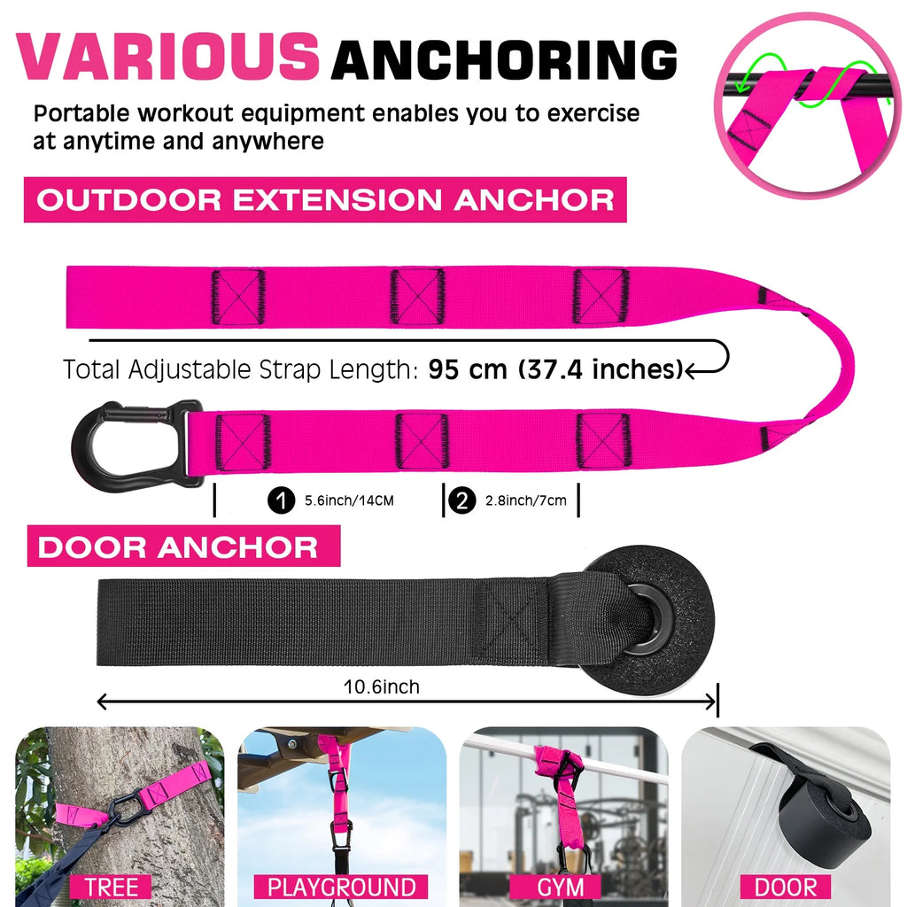 Pull‑Up Assistance Bands – Heavy‑Duty Adjustable Fabric Resistance Bands for Strength Training/Bandas de Asistencia para Dominadas – Bandas de Resistencia Ajustables de Tela Reforzada para Entrenamiento de Fuerza