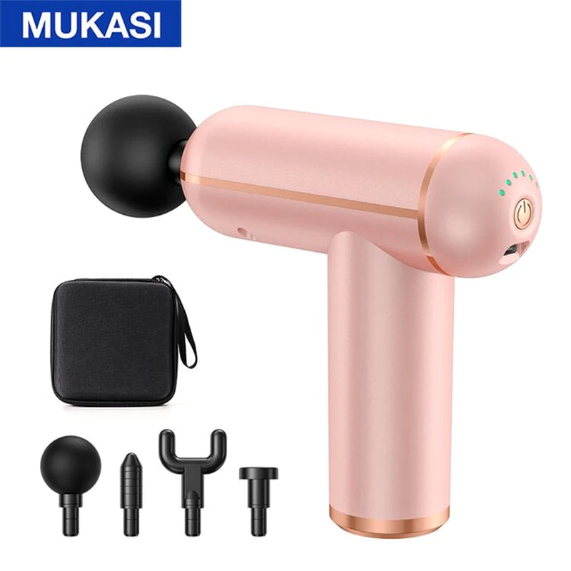 MUKASI Deep Tissue Massage Gun – Portable Percussion Massager for Neck, Body & Muscle Recovery/MUKASI Pistola de Masaje de Tejido Profundo – Masajeador Percusivo Portátil para Cuello, Cuerpo y Recuperación Muscular