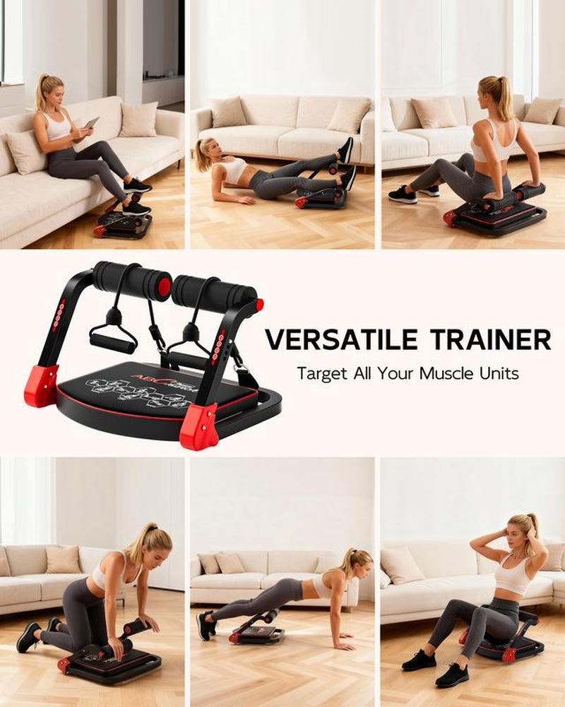HOPHORSE Ab Crunch Machine – Máquina de Abdominales Portátil | Core Trainer para Casa | Sit-Up Roll-Up Machine | Equipo Fitness para Abdomen y Core