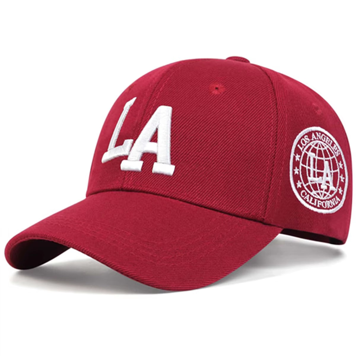 Unisex LA Letter Embroidered Snapback Baseball Cap - Adjustable Outdoor Casual Hat for Spring and Autumn Sun Protection