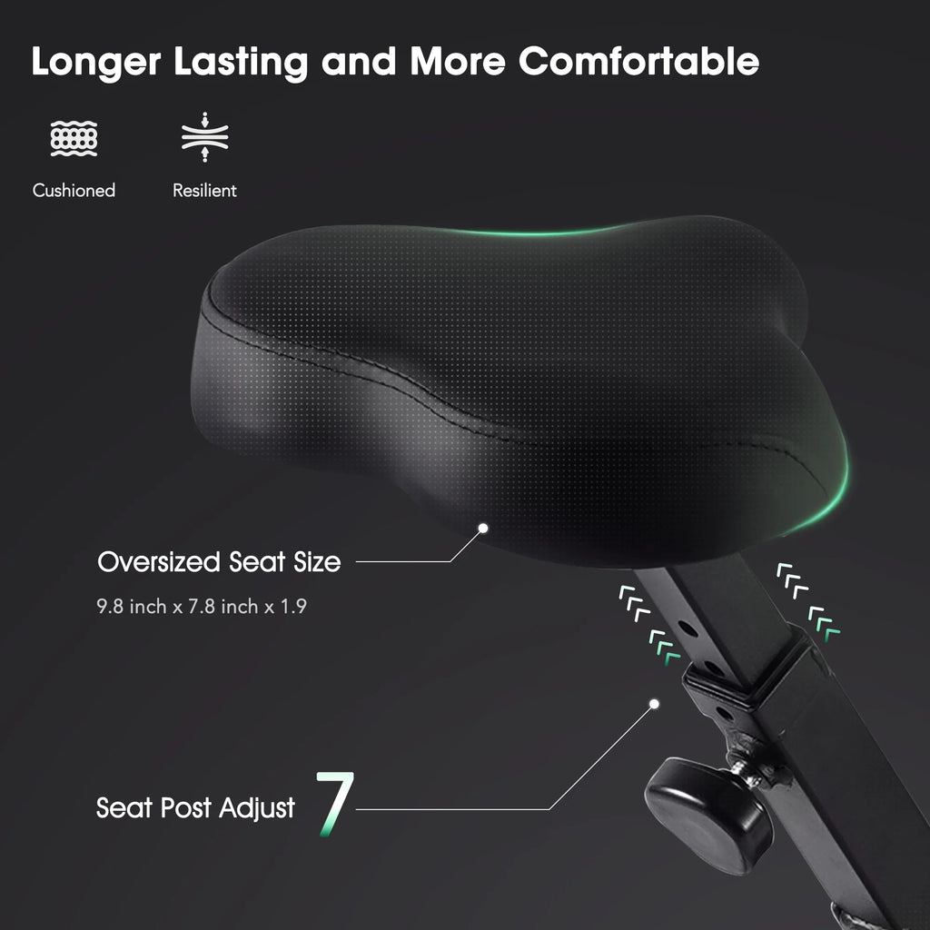 Naipo Foldable Stationary Bike – 16-Level Resistance with Digital Display