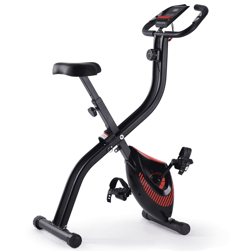 Naipo Foldable Stationary Bike – 16-Level Resistance with Digital Display
