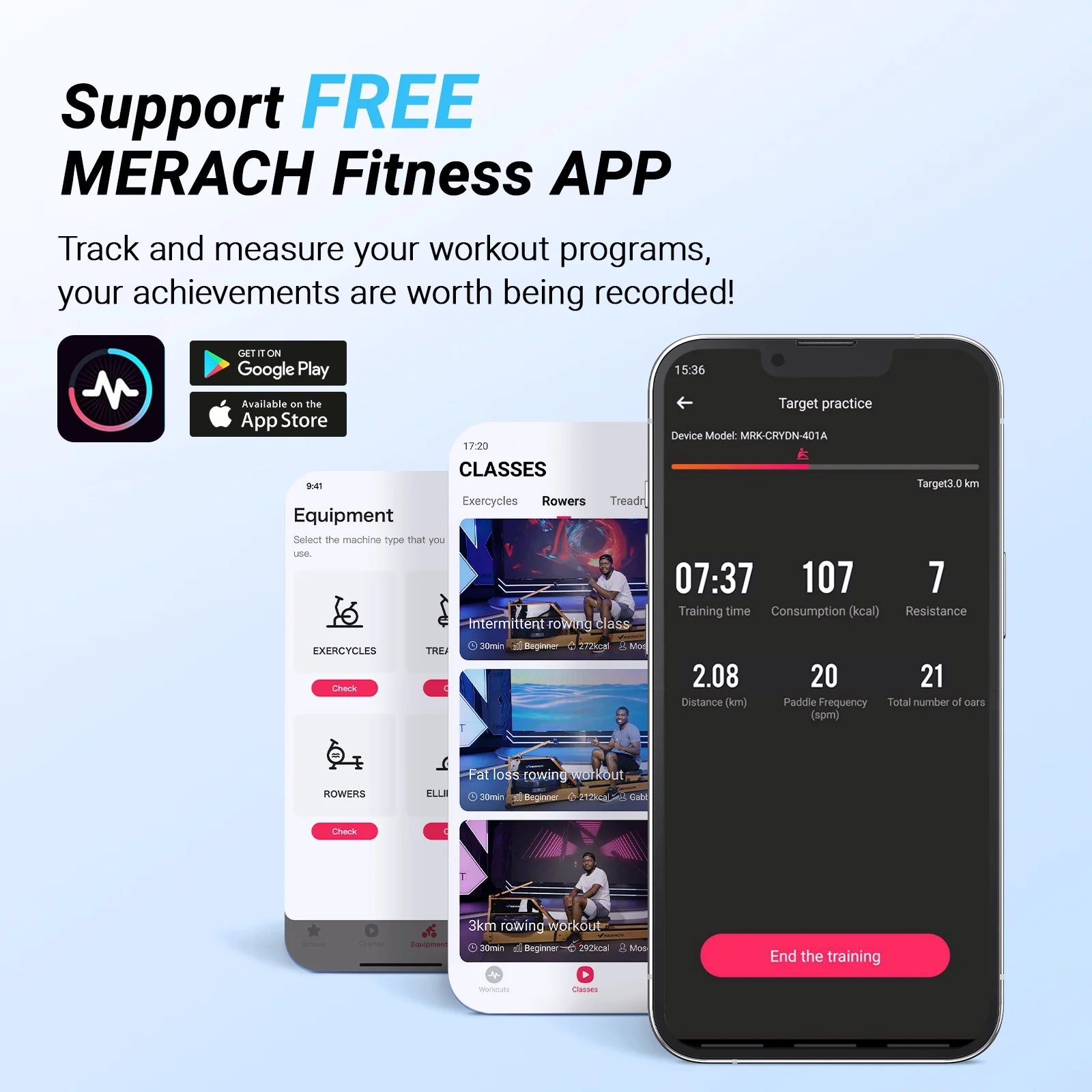 MERACH Magnetic Rowing Machine 350 lb Capacity / Máquina de Remo Magnética MERACH Capacidad 350 lb