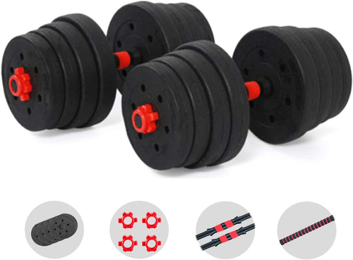 Adjustable 3‑in‑1 Dumbbell & Barbell Set – 66 LB