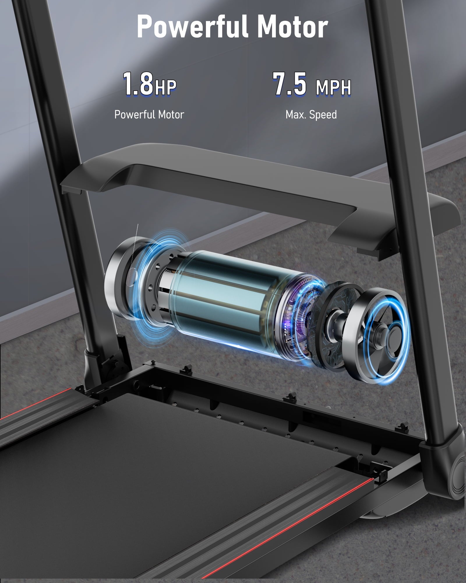 MaxKare Bluetooth Foldable Treadmill with Voice Control / Caminadora Plegable MaxKare con Bluetooth y Control por Voz