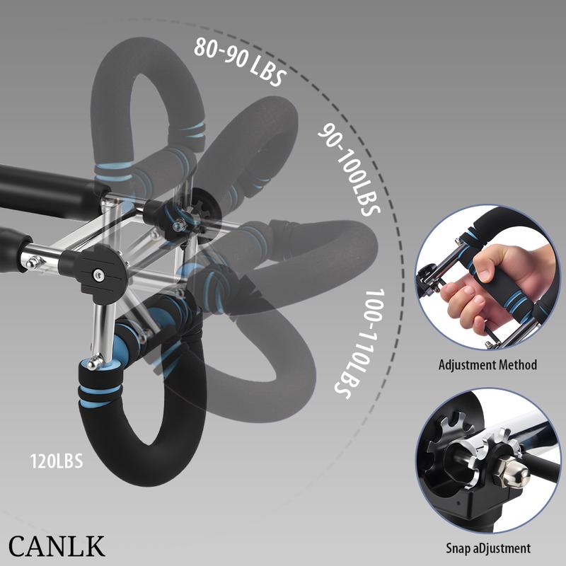 Twister Arm Trainer,Five Adjustable Levels Resistance Chest Workout Equipment,80-120Lbs Portable Chest Clip Trainer and Arm Exerciser,Portable Home Fitness Equipment