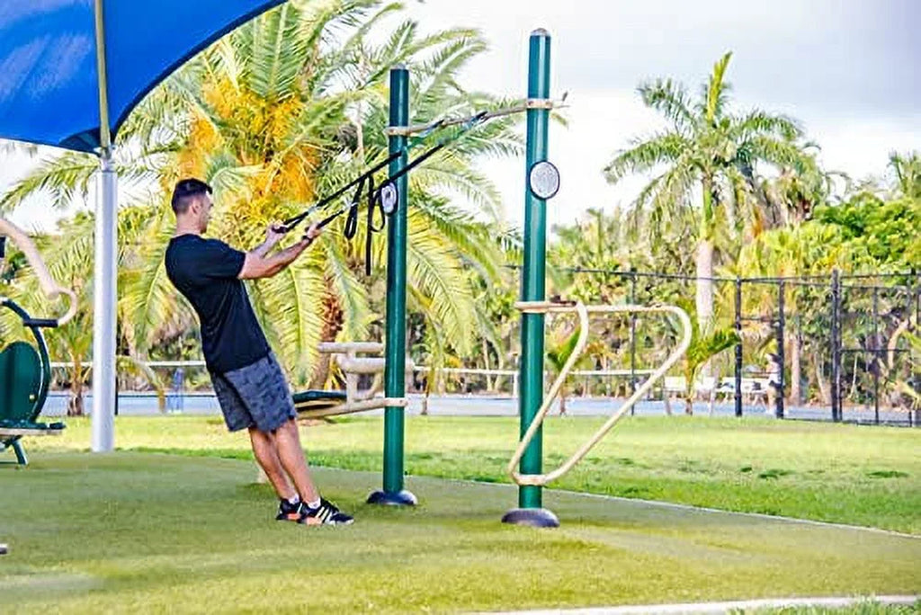 Bodyweight Suspension Training Kit – Full Body Workout System with Training Program/Kit de Entrenamiento en Suspensión – Sistema de Entrenamiento de Cuerpo Completo con Programa