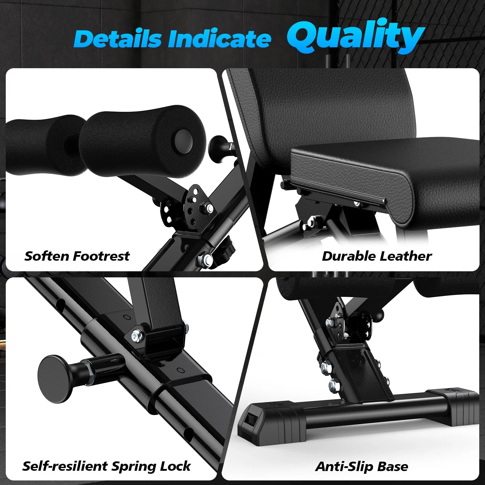 Adjustable Weight Bench – Foldable, 800 lb Capacity / Banco de Pesas Ajustable – Plegable, Capacidad de 800 lb