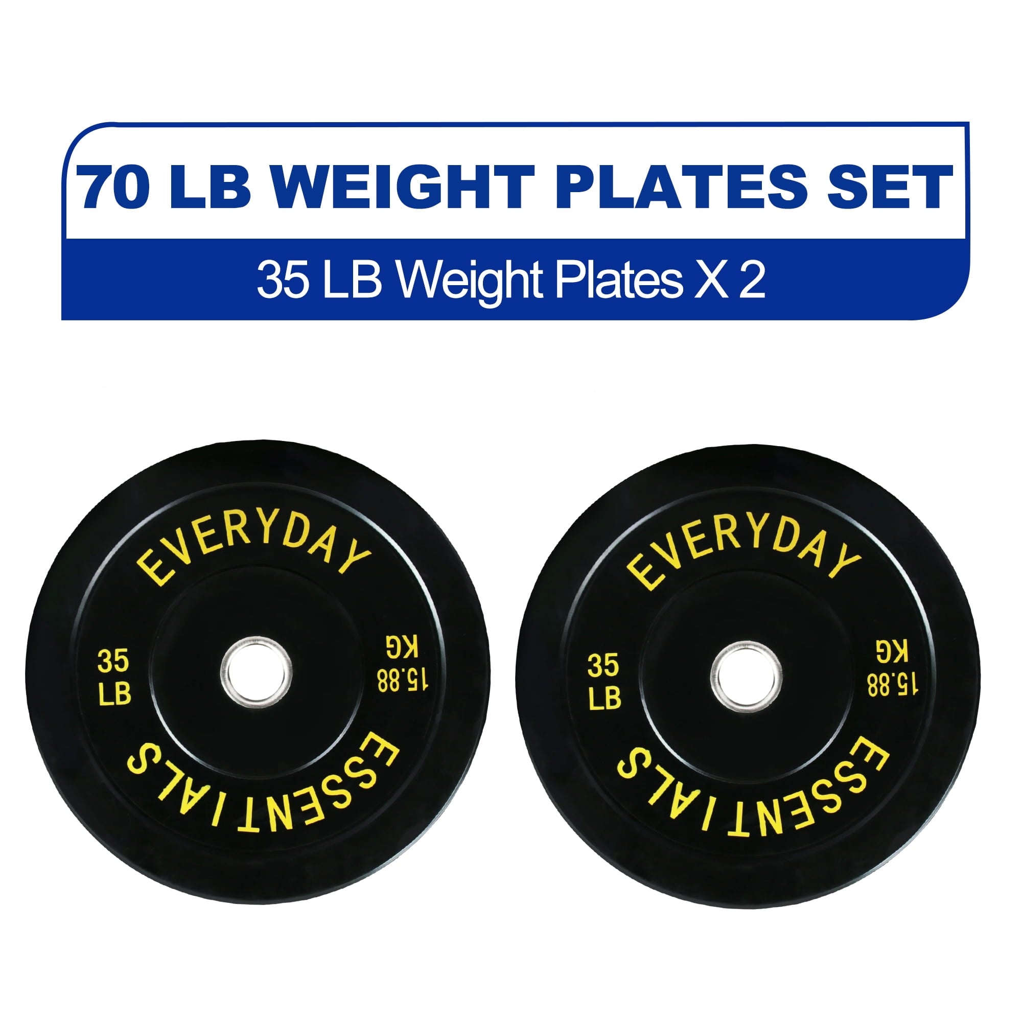 Olympic Bumper Plates Set 210 lb + Barbell – BalanceFrom/Juego de Placas Olímpicas 210 lb + Barra – BalanceFrom