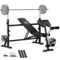 Olympic Weight Bench 1000 lbs – Adjustable Press with Rack, Leg Developer & Preacher Curl / Banco de Pesas Olímpico 1000 lb – Prensa Ajustable con Rack, Desarrollador de Piernas y Banco Scott