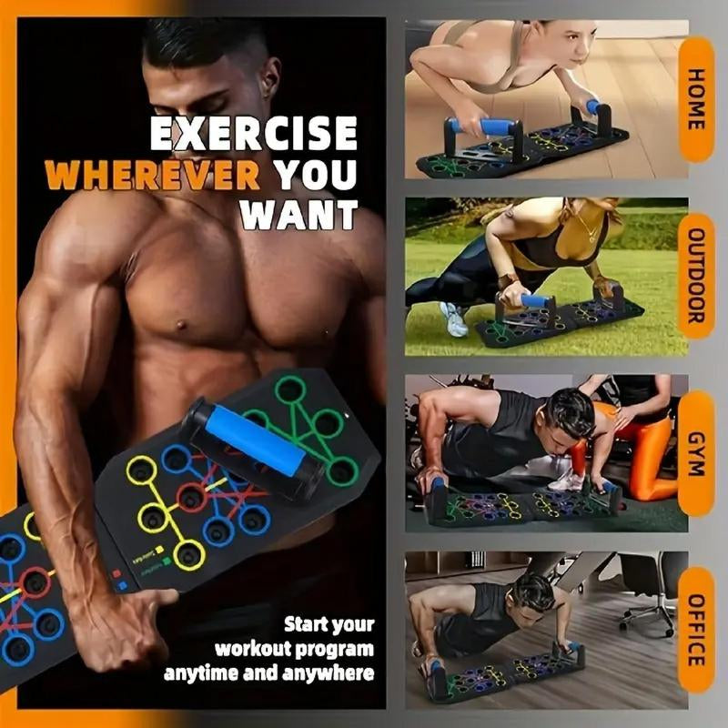 Push-Up Board 5-in-1 – Tabla de Flexiones Multifunción | Entrenamiento de Pecho, Espalda, Hombros y Tríceps | Equipo Plegable para Casa y Gimnasio