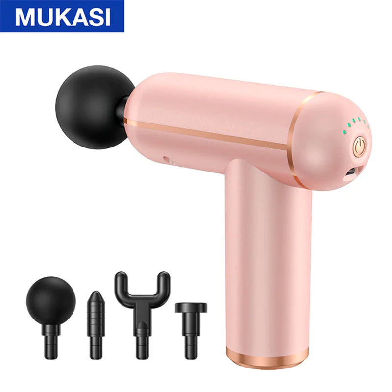 MUKASI Deep Tissue Massage Gun – Portable Percussion Massager for Neck, Body & Muscle Recovery/MUKASI Pistola de Masaje de Tejido Profundo – Masajeador Percusivo Portátil para Cuello, Cuerpo y Recuperación Muscular
