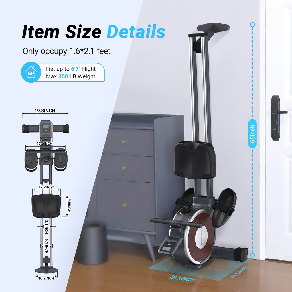 MERACH Magnetic Rowing Machine 350 lb Capacity / Máquina de Remo Magnética MERACH Capacidad 350 lb
