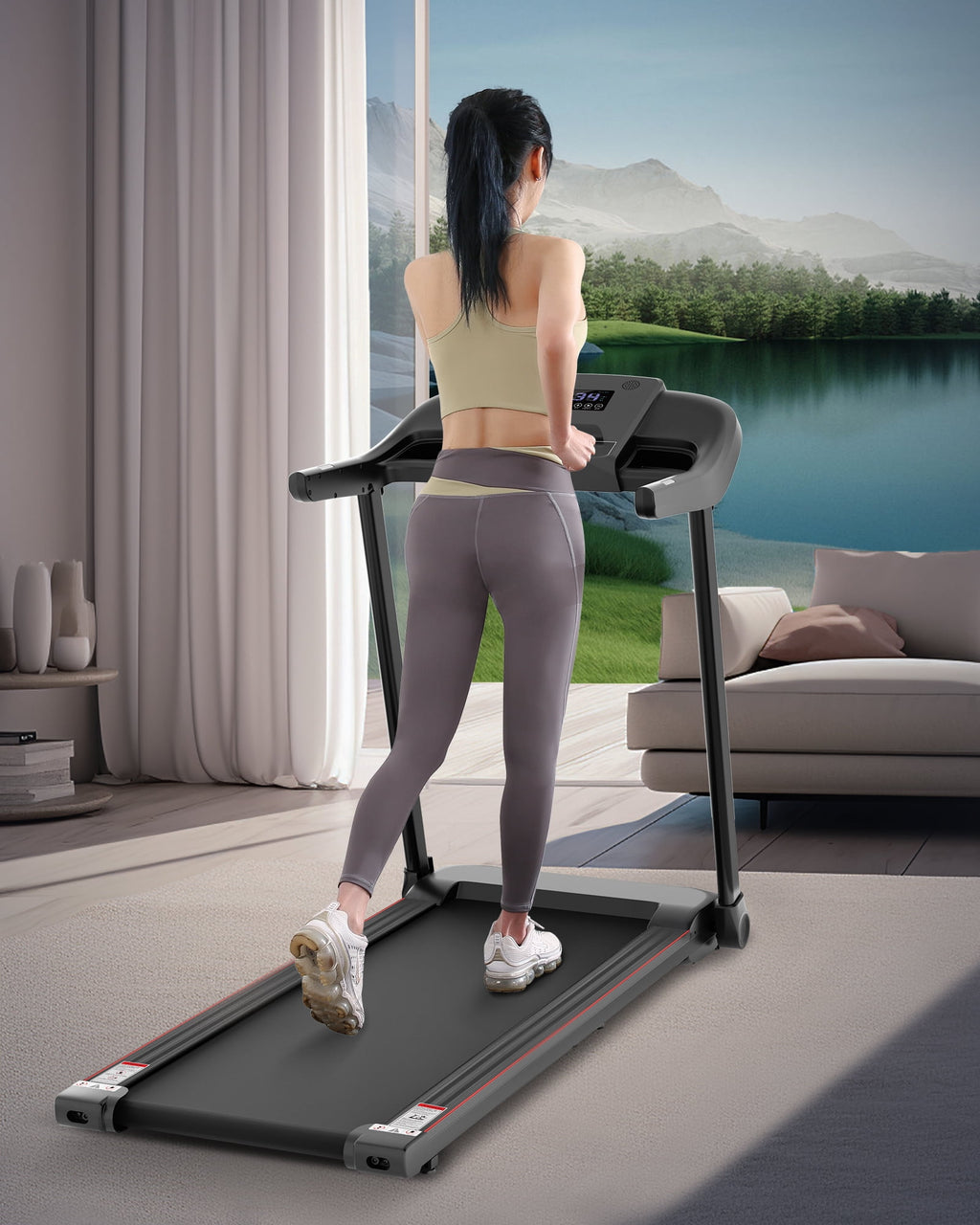 MaxKare Bluetooth Foldable Treadmill with Voice Control / Caminadora Plegable MaxKare con Bluetooth y Control por Voz
