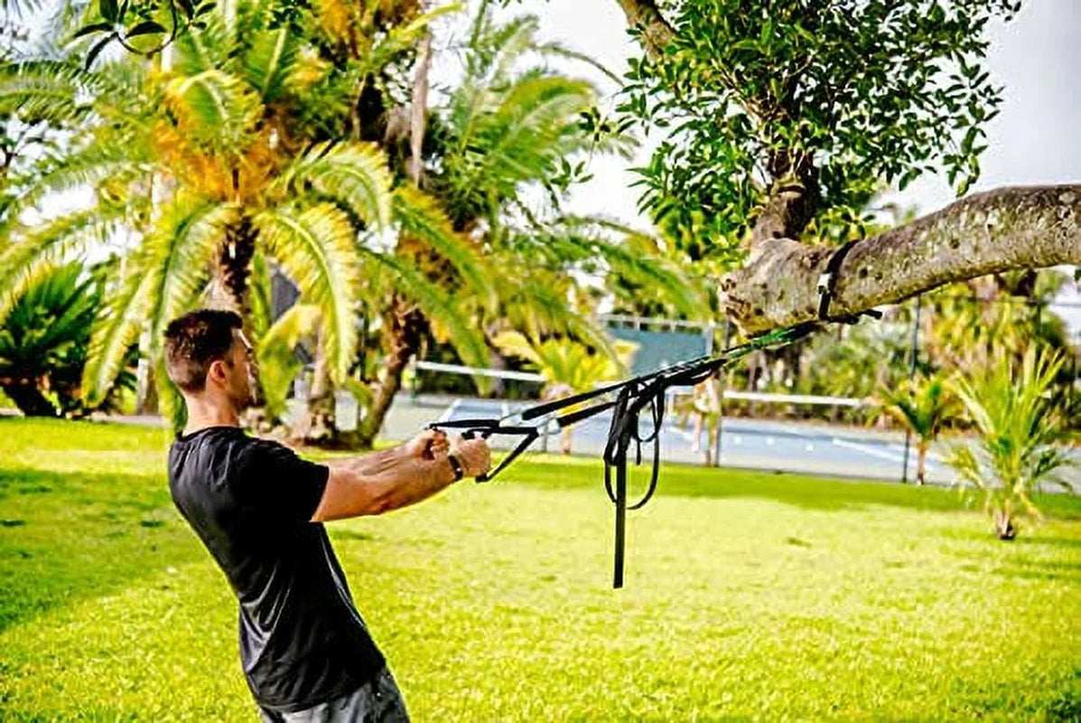 Bodyweight Suspension Training Kit – Full Body Workout System with Training Program/Kit de Entrenamiento en Suspensión – Sistema de Entrenamiento de Cuerpo Completo con Programa