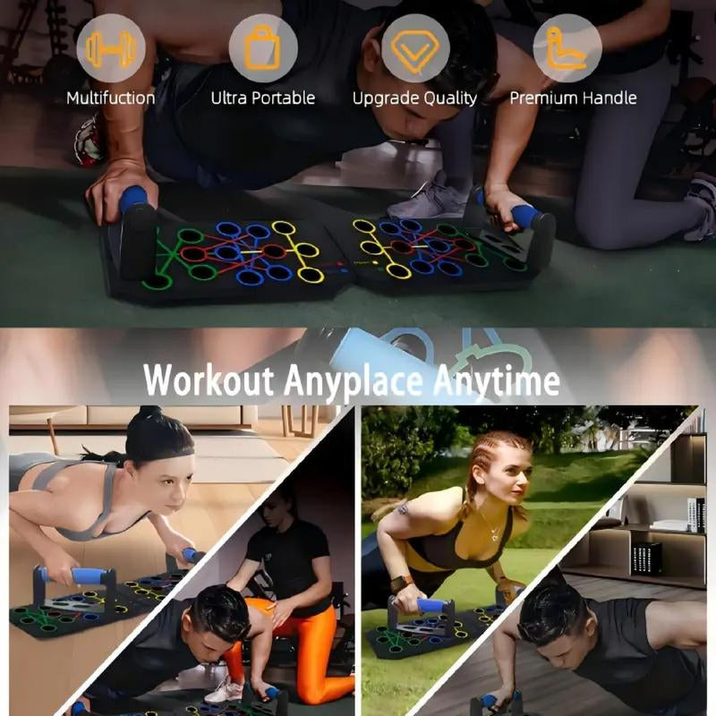 Push-Up Board 5-in-1 – Tabla de Flexiones Multifunción | Entrenamiento de Pecho, Espalda, Hombros y Tríceps | Equipo Plegable para Casa y Gimnasio