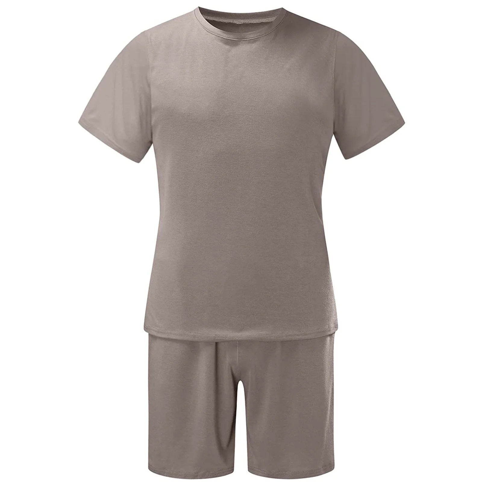 Men’s Summer Gym Set – Solid T-Shirt & Shorts / Conjunto Deportivo Hombre Verano – Camiseta Lisa y Shorts